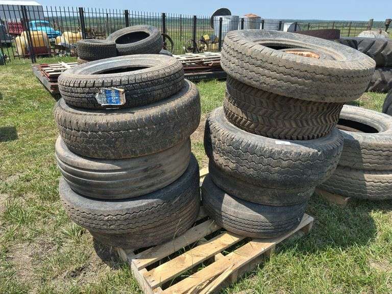 Lot of Various Tires, Some with Wheels image