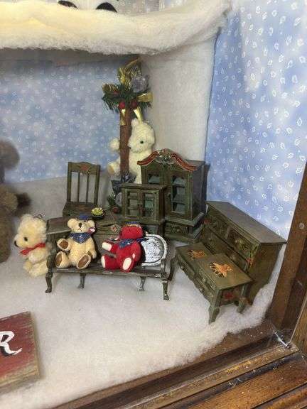 Dolls, Stuffed Animals and Miniatures-Contents ONLY Display Case NOT INCLUDED