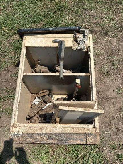 Metal Storage cabinet with Hand Tools and Parts