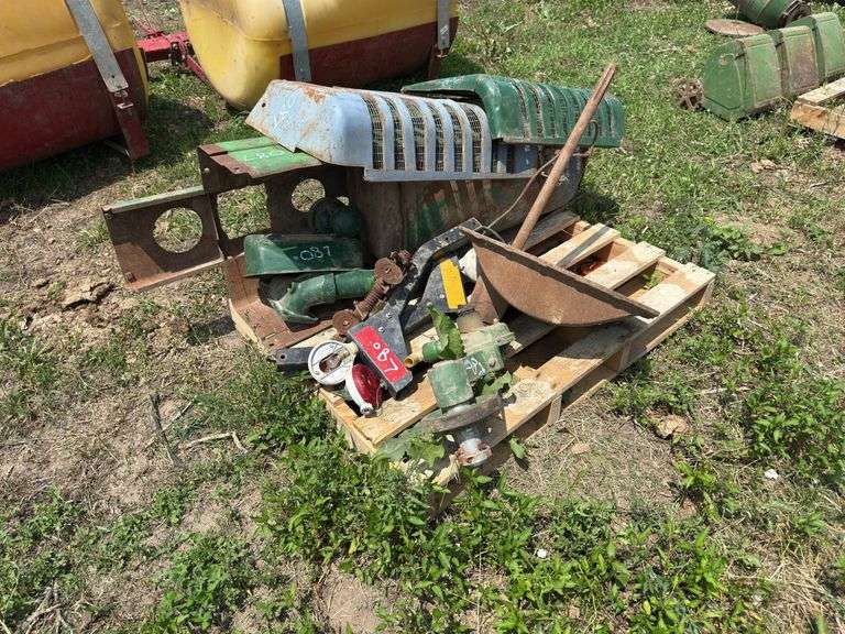 Assorted Tractor Parts - Hood, Grill, and More image