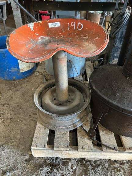 Upcycled Tractor Seat Stool image