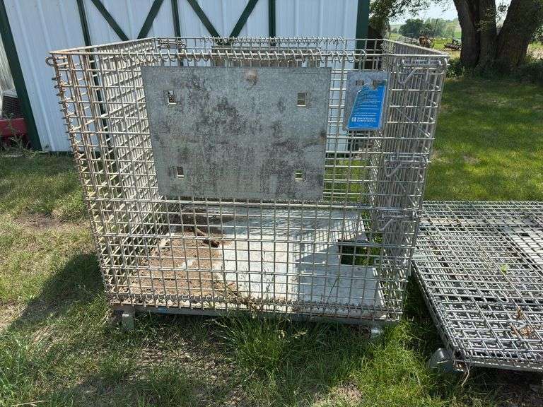 Heavy Duty Wire Mesh Storage Container with Steel Plates image