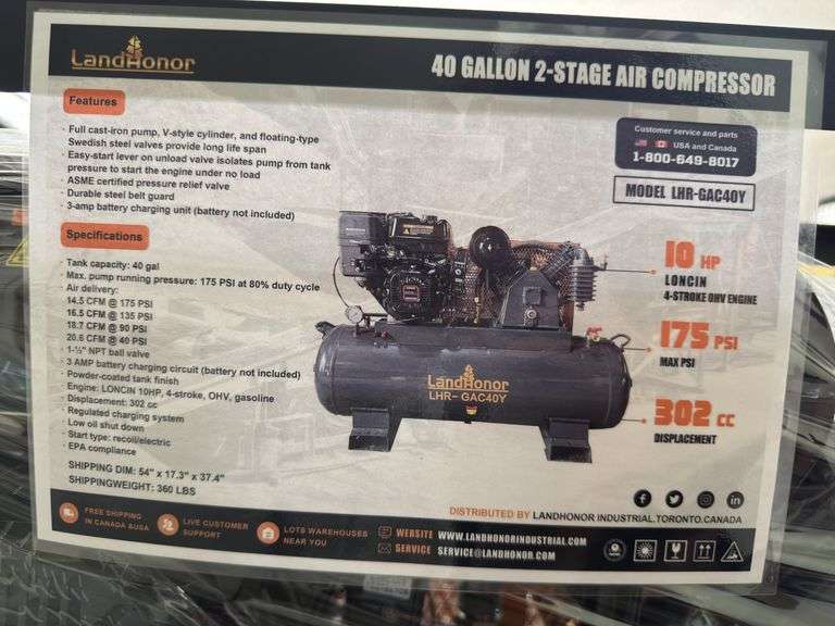 40 Gallon 2-Stage Truck Mounted Air Compressor image