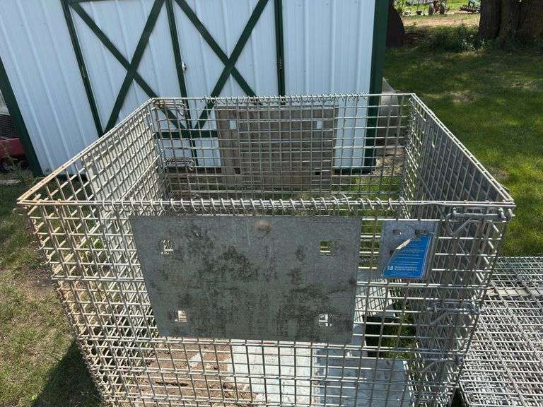 Heavy Duty Wire Mesh Storage Container with Steel Plates