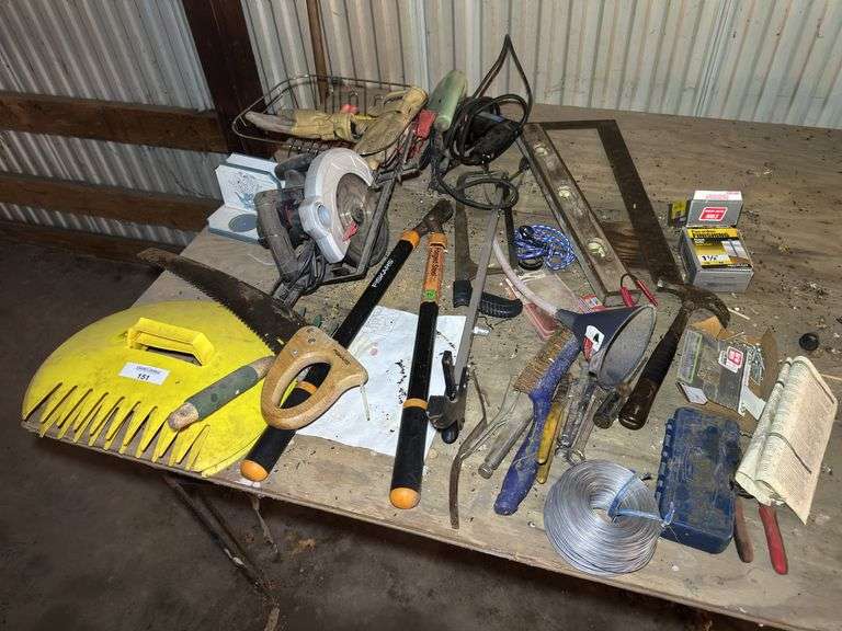 Assorted Tools - Circular Saw, Leaf Collector, Hand Tools image