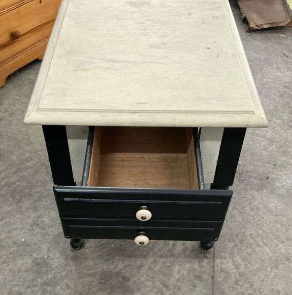 Small Painted Side Table with Drawers