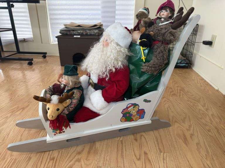 Decorative Santa Sleigh with Figurines