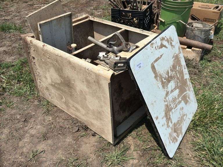 Metal Storage cabinet with Hand Tools and Parts image