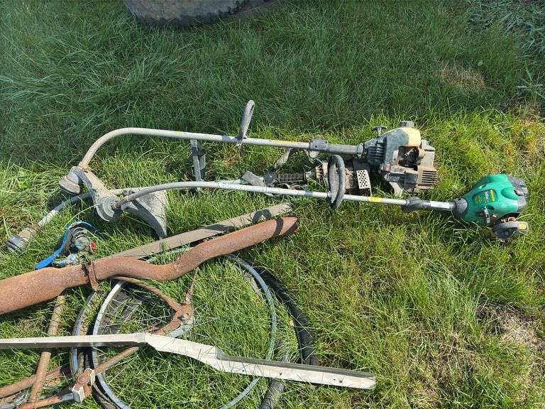 Bicycle, Polens and Weed Eater String Trimmers and misc.