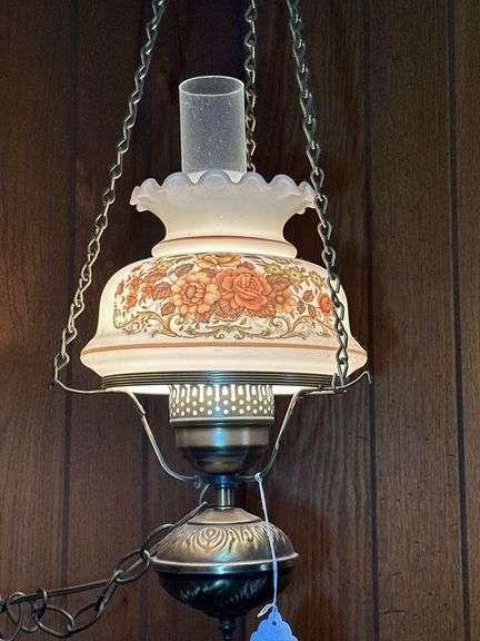 Hanging Floral Patterned Ceiling Light Fixture