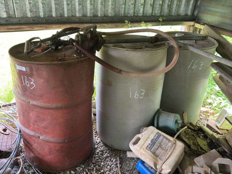 Three Assorted Barrels with Pump image
