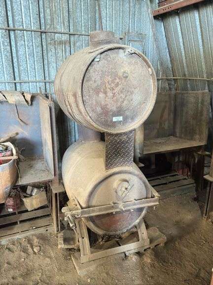 Homemade Barrel Wood Burning Stove image