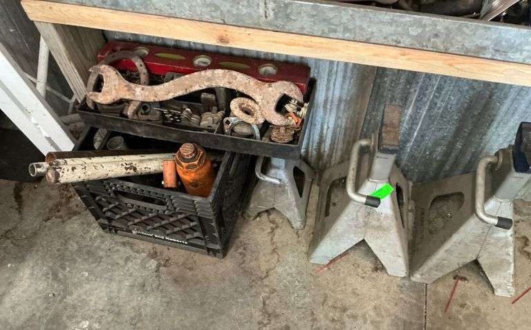 Auto Shop Lot: Jack Stands, Tools, and More image