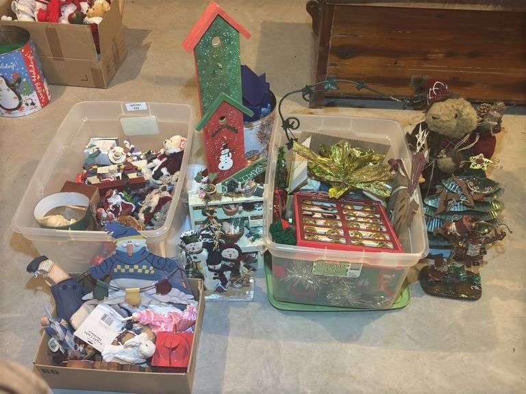 Mixed Lot of Holiday Decorations and Figurines image