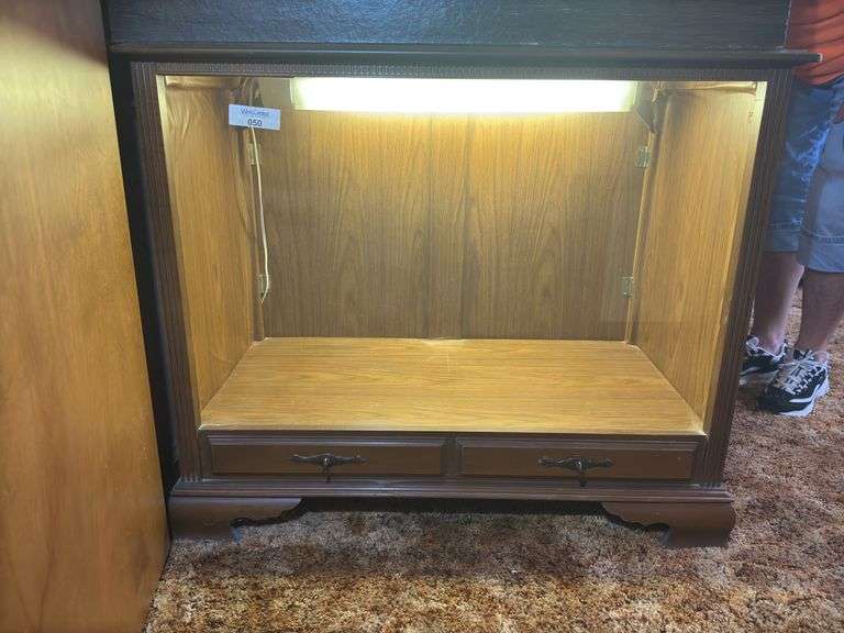 Console TV converted to Lighted Display Cabinet image