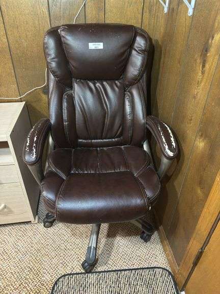 Executive Style Brown Leather Office Chair image