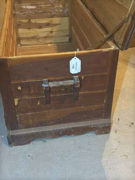 Wooden Cedar Lined Trunk