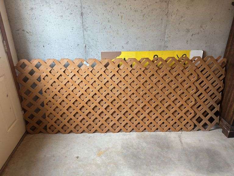 Lot of Three Plastic Diamond Lattice Panels image