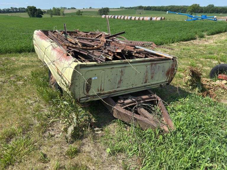 Ford Pickup Bed Trailer with T post/Scrap Metal image