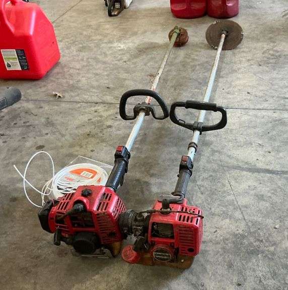 Two Red Gas Powered Weed Wackers