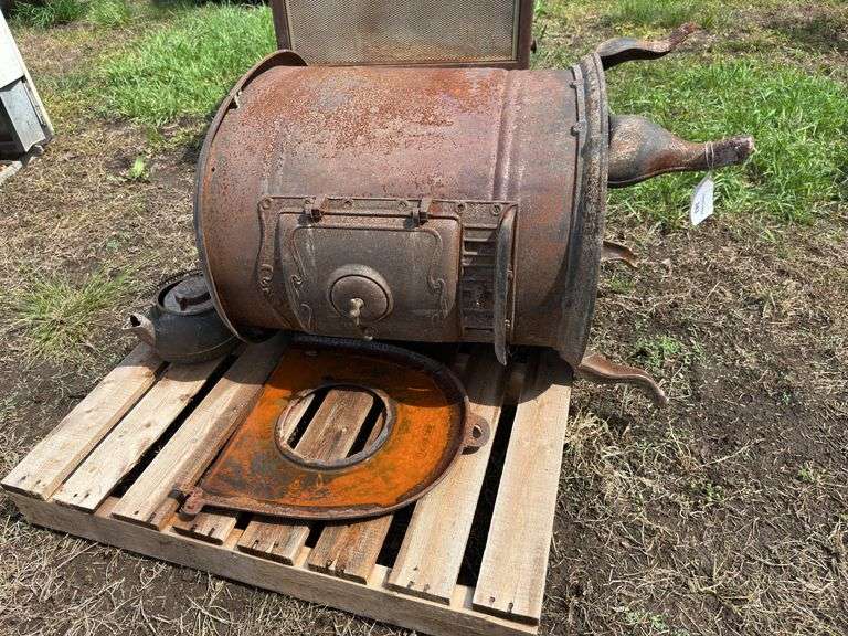 Rustic Iron Wood Burning Stove with Accessories image