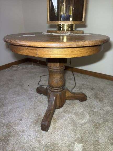 Round Wood Side Table image