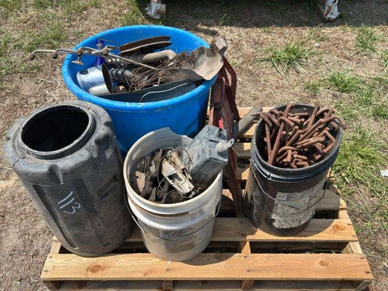Assorted Metal Scraps and Buckets image