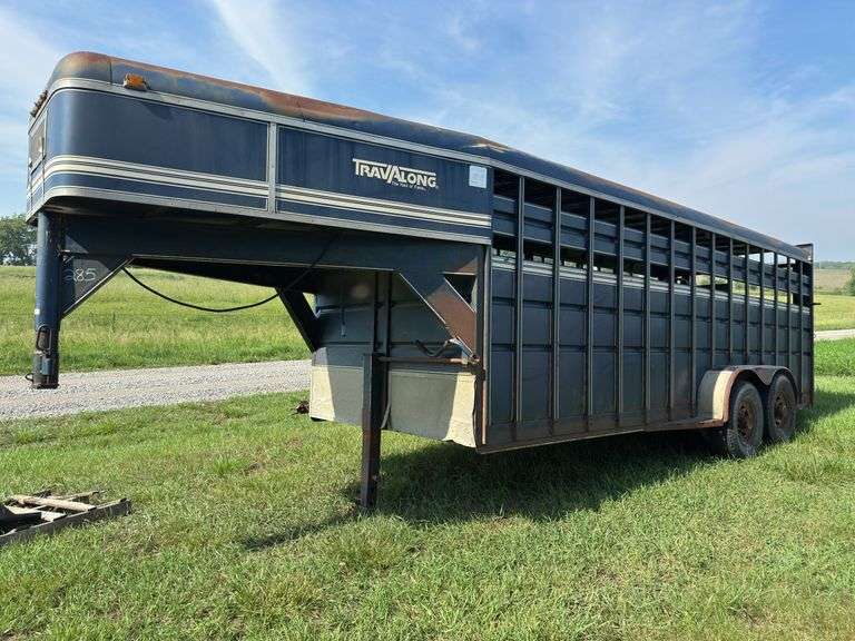 TravAlong Livestock Trailer, 1991 Gooseneck, 20ft x 82in image