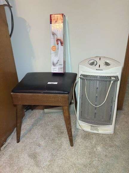 Storage Ottoman with Grab Bar and Holmes Heater image