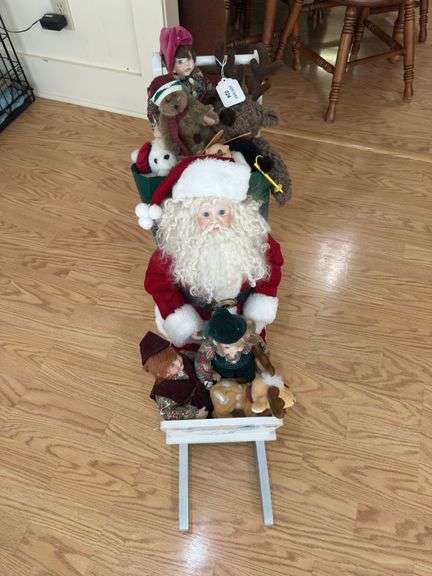 Decorative Santa Sleigh with Figurines image