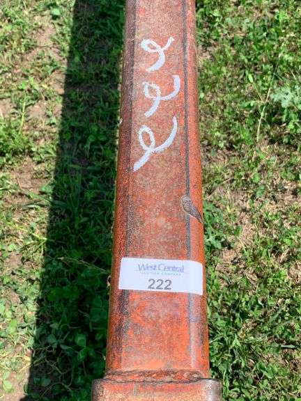 Orange Steel Utility Trailer with Pallet & Pipe