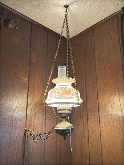 Hanging Floral Patterned Ceiling Light Fixture image