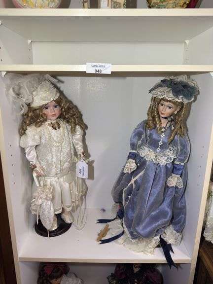 Two Collectible Porcelain Dolls image