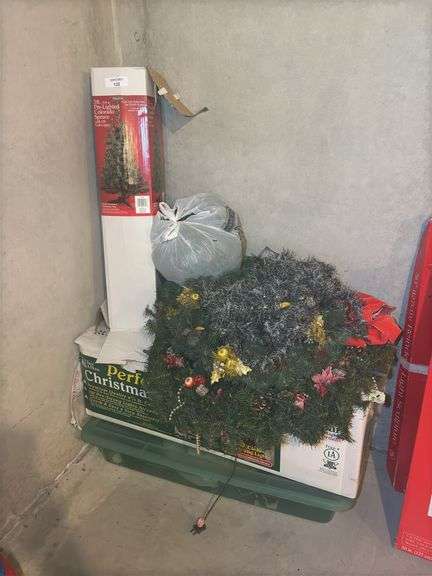 Christmas Holiday Decoration Lot: Trees, Wreaths, and More image