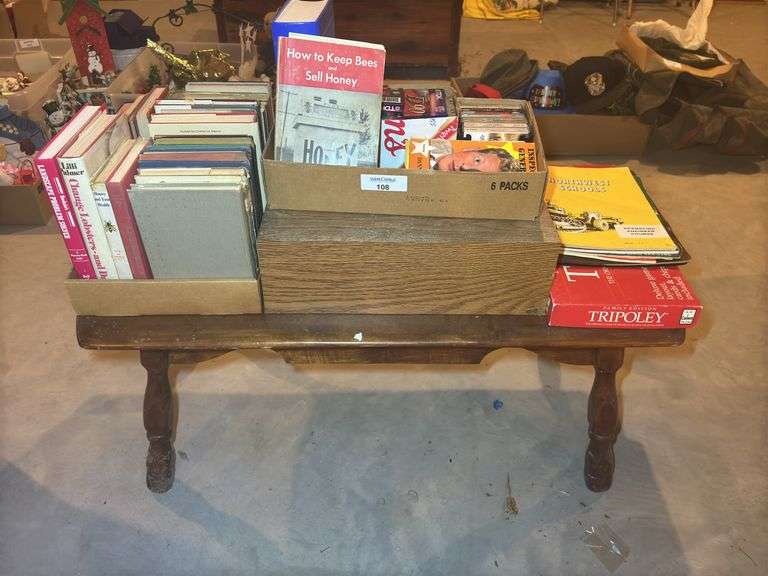 Books, Cassettes, Game and Small Coffee table image
