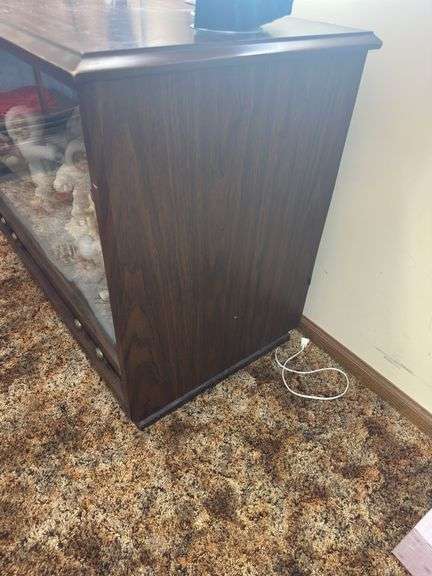Console TV converted to Lighted Display Cabinet-NO CONTENTS