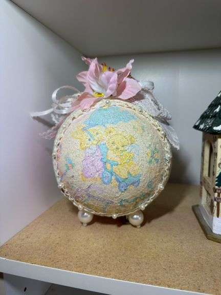 Two Decorative Figurine Balls and House