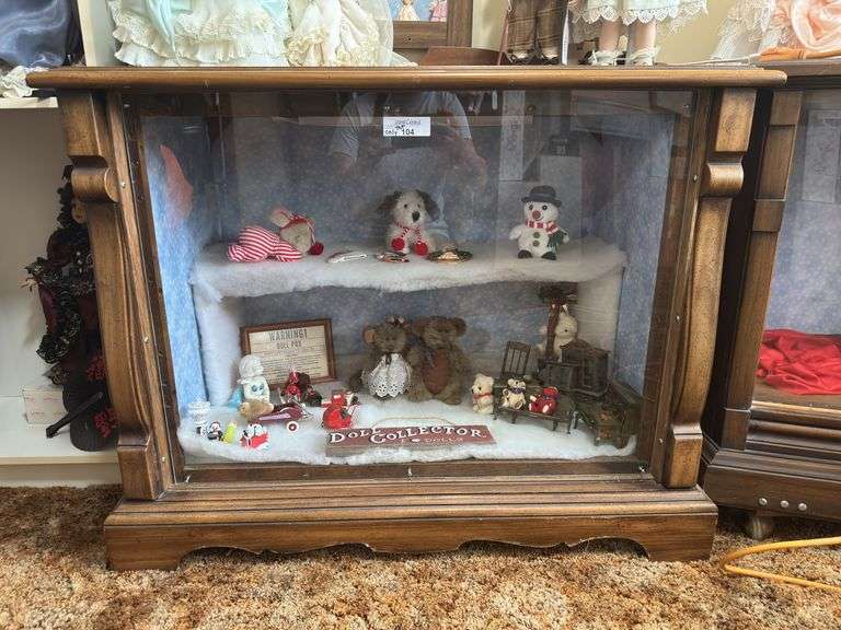 Console TV converted to Lighted Display Cabinet-NO CONTENTS image