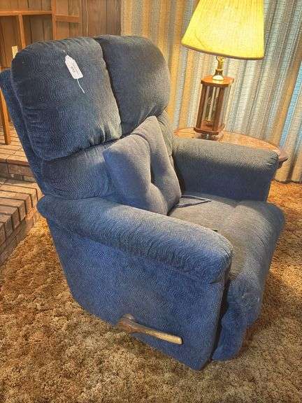 La-Z-Boy Blue Upholstered Rocker Recliner