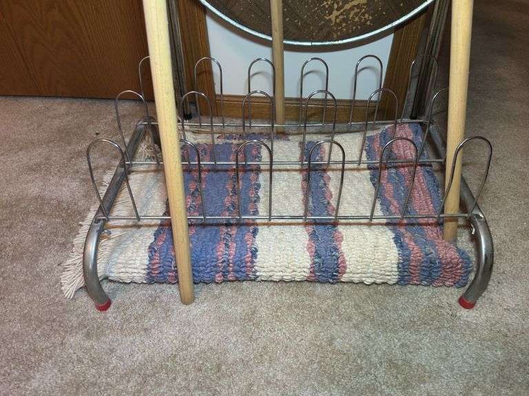 Round Side Table with Assorted Home Decor Items
