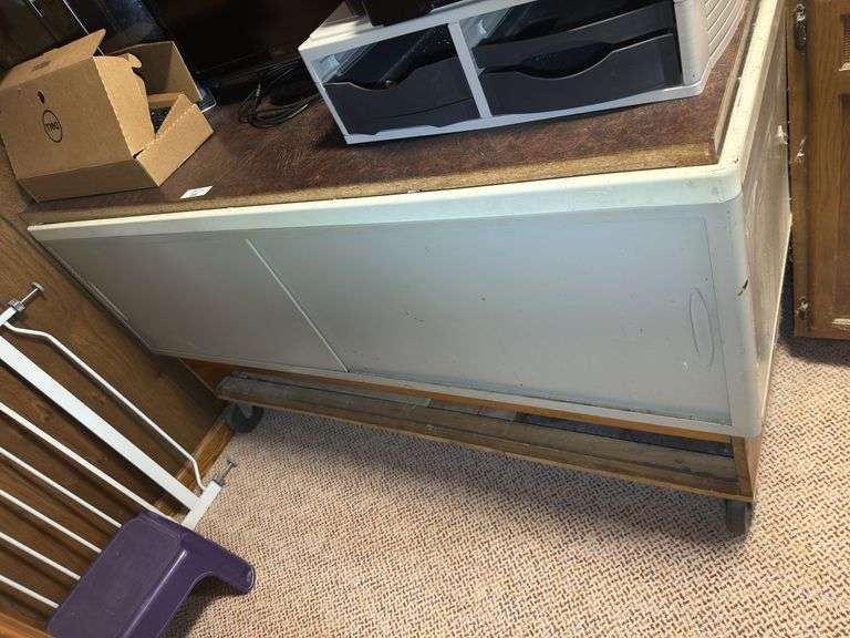 Rolling Cabinet with Sliding Doors image