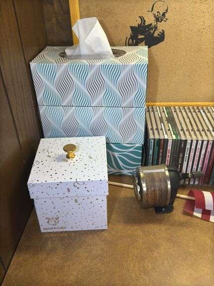 Wall Clock, Corkboard, CD's, and More