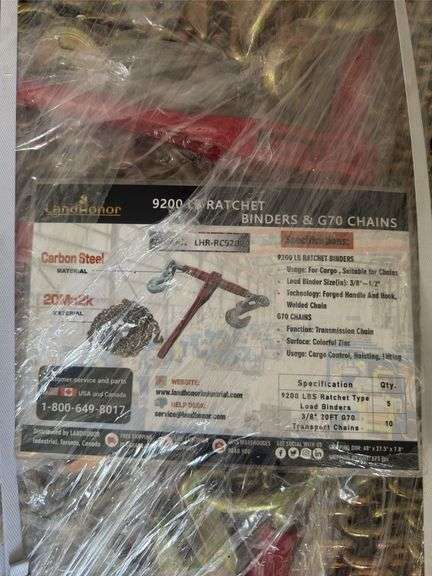 UNUSED QTY Of Paladin Ratchet Binders & Chains image