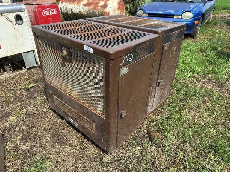 Pair of Atlanta Stove Works Model 240 Homesteader Wood Circulators image