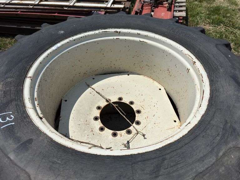 Pair of Tractor Tires, Size 20.8-38 on 18" Rims