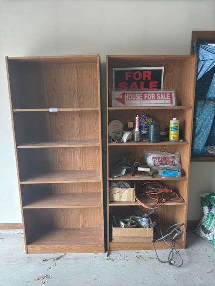 Pair of Wooden Bookcases or Shelving Units