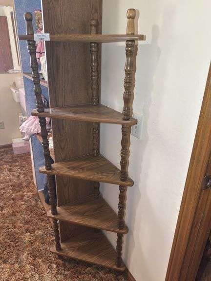 Wooden Corner Display Shelf image