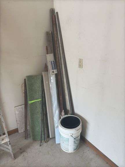 Variety Lot: Flooring, Trim, and Bucket image