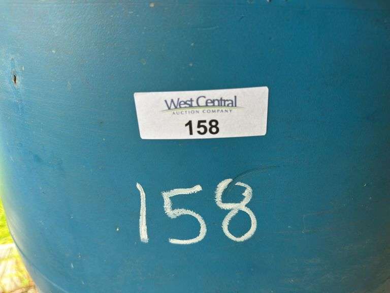 Blue Plastic 55 Gallon Drum