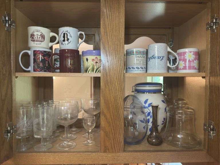Variety of Cups, Glasses, and Canisters image